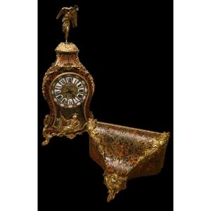 Boulle Marquetry Cartel Clock, Napoleon III Period 