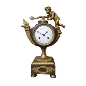 Empire Period Bronze Love And Butterfly Clock