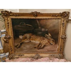 Still Life With Hare, Oil On Canvas 