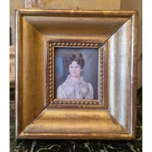 19th-century Miniature, Portrait Of A Woman