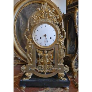 Empire Bronze Portico Clock