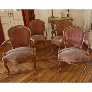 Suite Of 4 Louis XV Cabriolets