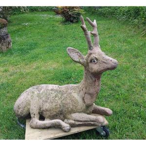 Cement Deer, Garden Decoration