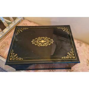 Blackened Wood Case, Brass Marquetry Napoleon III