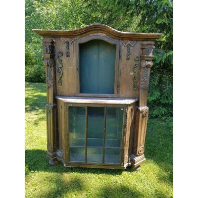 Vitrine En Sapin Polychrome XVIII éme S 