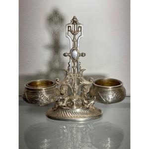 Double Saleron In Sterling Silver. Minerva 1st Title.