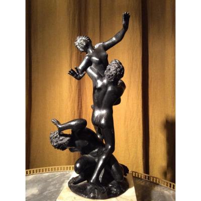 The Rape Of The Sabine Women. Bronze With Black Patina.