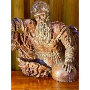 God The Father. 17th Century Religious Sculpture.