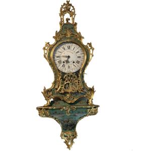 Cartel And Its Louis XV Console “vernis Martin”. Nicolas Potier & J Jollain. XVIII° Century