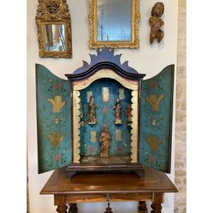  Baroque Oratory In Solid Rosewood. Brazil XVIII° Century. H 106 Cm