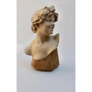 The Bacchante. Jeanne Itasse Edition Emile Muller .circa 1900. H 50 Cm