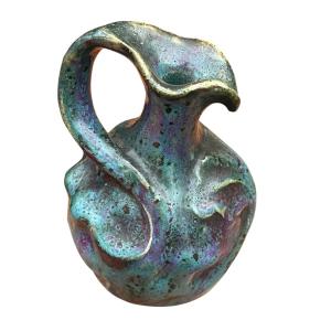 Adrien Dalpayrat Organic Pitcher, Jewelry. H 10 Cm, Circa 1900