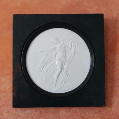 Stanniferous Earthenware Medallion. Allegory Of Spring. Late XIX °c. 