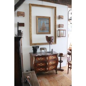 Large Frame In Golden Wood. Italy. Second Half Of The XVIIIth Century