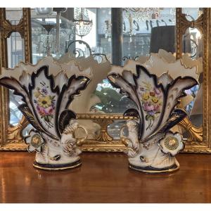 Pair Of Paris Porcelain Vases