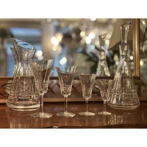Art Deco Crystal Glass Service, 43 Pieces