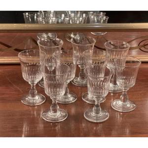 9 Aperitif Glasses, 19th Century