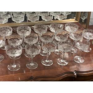 St. Louis Antwerp Model 17 Crystal Champagne Glasses 