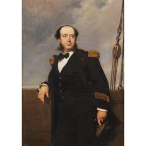Tony Robert-fleury (1837-1911) Portrait Of A Ship's Captain