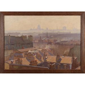 Henri Dupont-crespin (1882-1953) The Roofs Of Paris