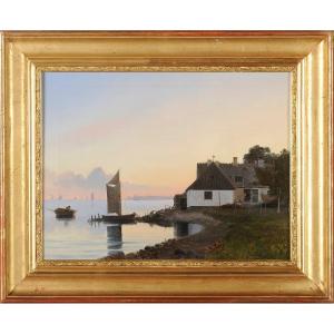 Att. To Carl Emil Baagøe (1829-1902) Danish Seaside At Dusk Denmark
