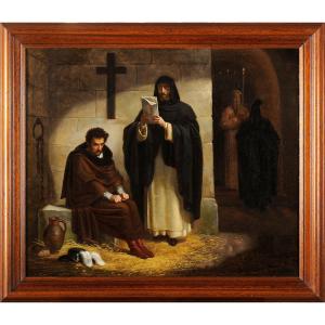 Nicolas Frosté (1790-1856) A Condemned Man Receiving His Sentence – Inquisition Scene