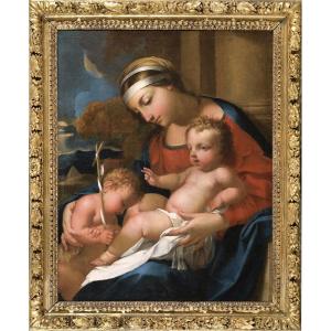 René Dudot (c.1650) The Virgin And Child And Saint John The Baptist Rouen