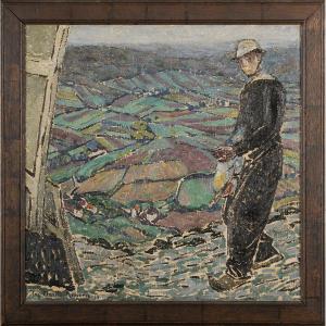 Jac Martin-ferrières (1893-1972) Self-portrait Sketch For "the Painter"