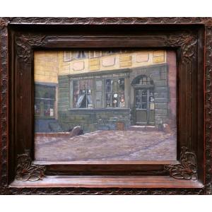 Albert Lechat (1863-1918) The Town Crier's Shop In Arras