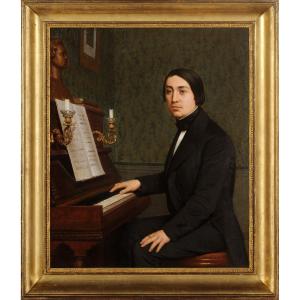 Alexandre Legrand (1822-1901) Pianist Portrait