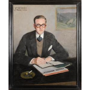 Jacques Charles Derrey (1907-1975) Portrait Of Dr. R. Lenoir, Medicine