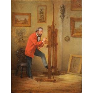 Charles-emile François (1821-1902) The Painter's Studio
