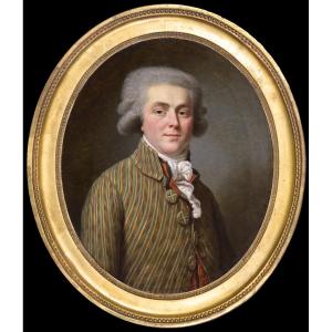 Antoine Vestier, Attested (1740-1824) Portrait Of A Man During The Revolution