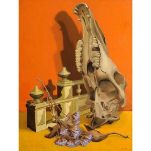 Raymonde Georges (20th Century) Still Life With Skull