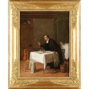 Pierre Duval Lecamus (1790-1854) Dinner In Good Company - Parish Priest
