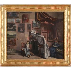 Louis Joseph Pottin (1849-1930) The Artist's Studio