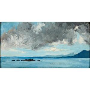 Study Of Sky And Sea - French School Circa 1860