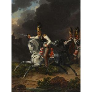 Hippolyte Lecomte (1781-1857) Colonel Of Russian Cuirassiers Cavalier Chevalier