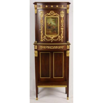 Cabinet In Martin Varnish And Gilt Bronze, XIX.