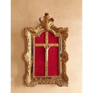 Large Frame And Its Christ From The Regency Period.