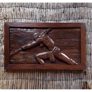 "the Fisherman ". Sculpture By Charles Combes.