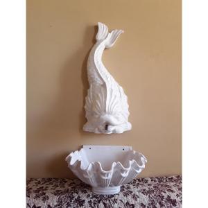 Fountain (hand Wash) In White Earthenware.