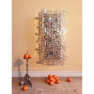 Large Vintage Wall Lamp. H 69 Cm.