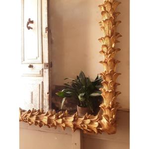 Very Large Mirror "with Palms". (223 Cm X 128 Cm)