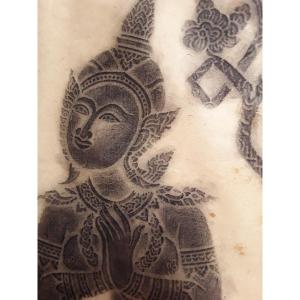 Pair Of Indochinese Drawings. 