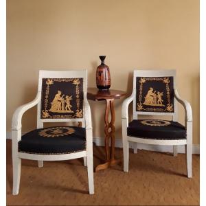Pair Of Empire Period Armchairs.