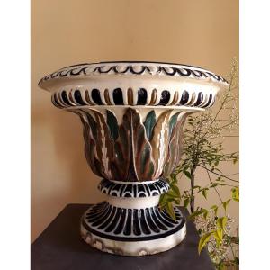 Large Medici Ceramic Vase. Diameter 49 Cm