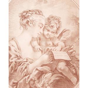 18th Century Engraving. F. Boucher Engraved By Demarteau.