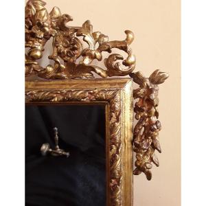 Gilded Wooden Mirror Circa 1700.
