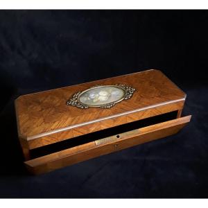 Marquetry Box Signed Tahan Paris.